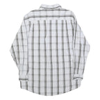 LEVI'S Mens White & Black Check Shirt M Cotton Blend Casual Long Sleeve Button