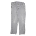 CARHARTT Mens Cotton Blend Grey Relaxed Fit Straight Leg Trousers W34 L29