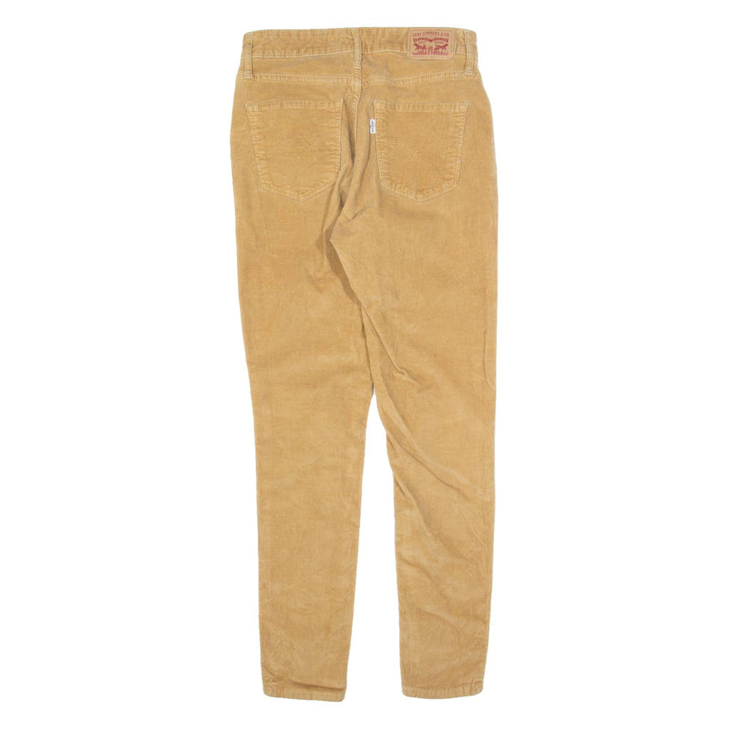 LEVI'S 721 High Rise Womens Corduroy Trousers Brown Slim Skinny W25 L28