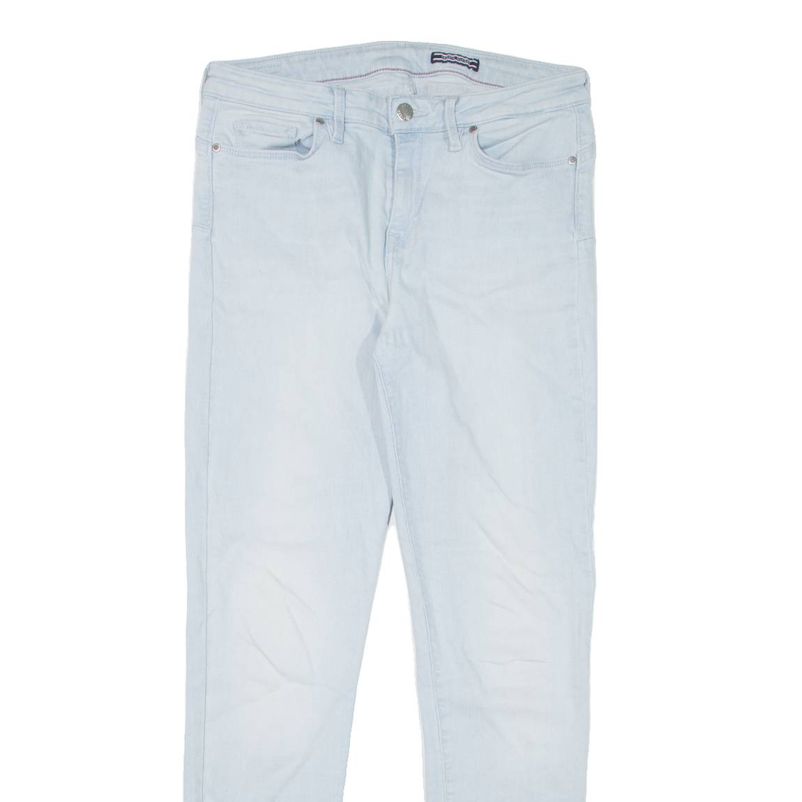 TOMMY HILFIGER Womens Jeans Blue Slim Skinny Stone Wash W28 L29
