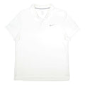 NIKE Mens White Polo Shirt XL Short Sleeve Plain Cotton Classic Casual