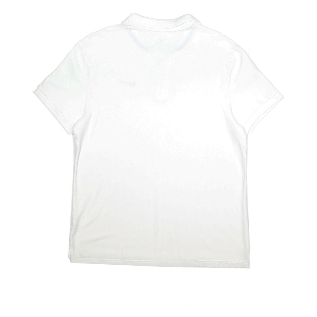 NIKE Mens White Polo Shirt XL Short Sleeve Plain Cotton Classic Casual