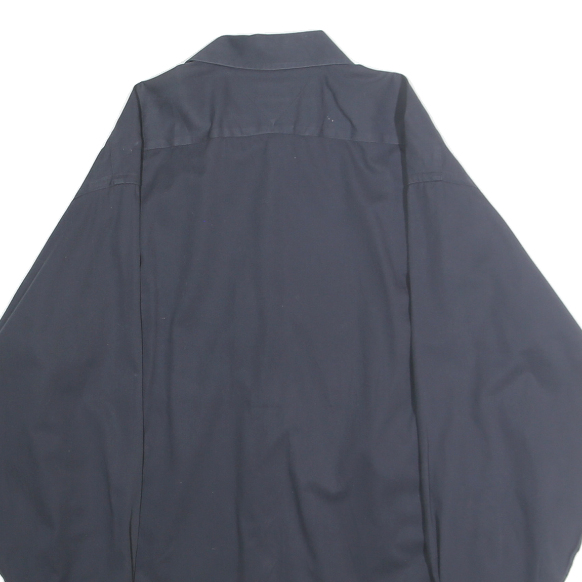 TOMMY HILFIGER Mens Black Classic Cotton Shirt XL Button Down Collar Long Sleeve