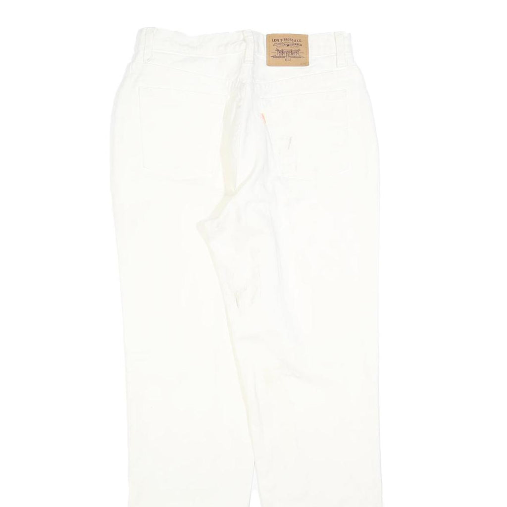 LEVI'S 631 Mens Jeans White Regular Straight Denim W30 L34 Classic Zip Cotton