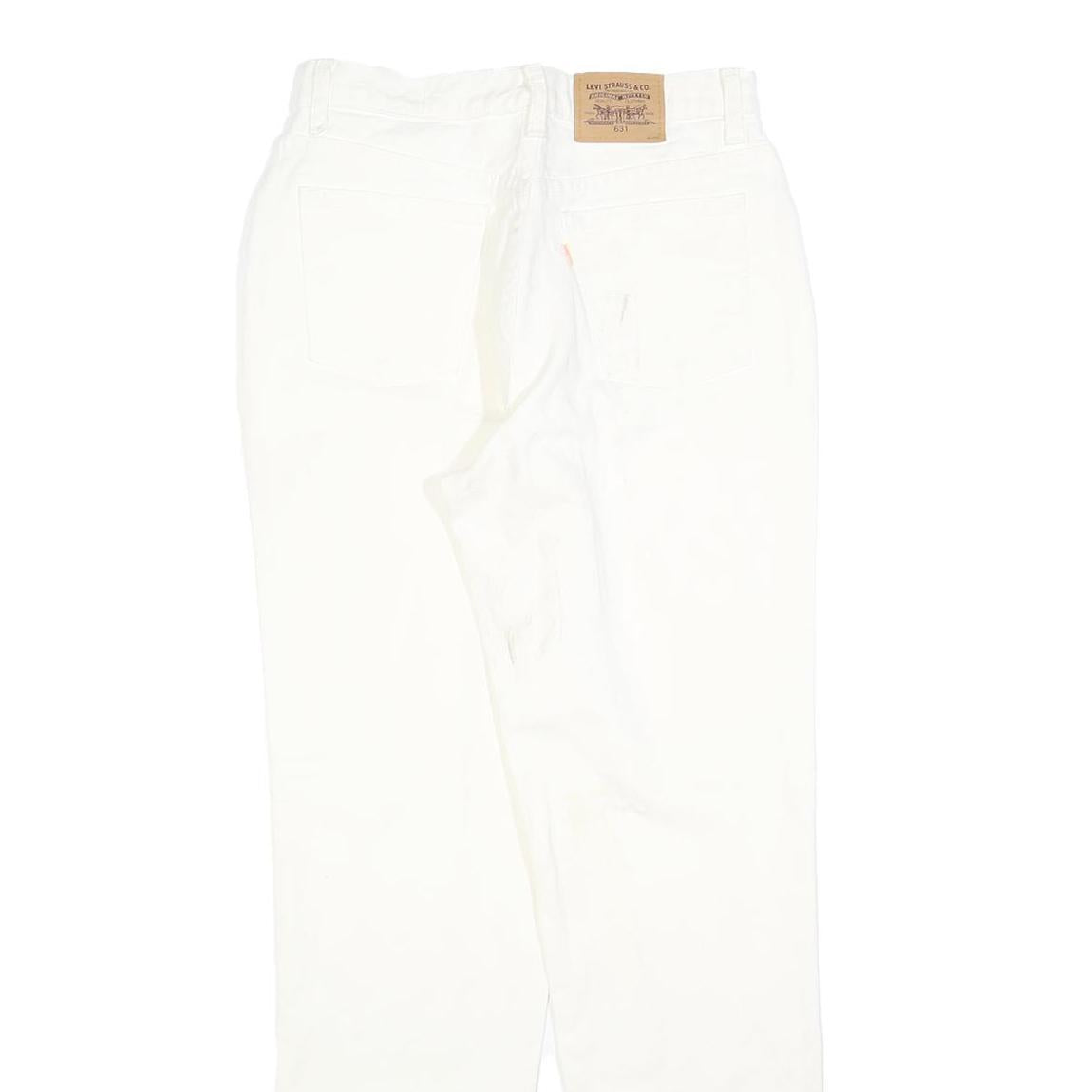 LEVI'S 631 Mens Jeans White Regular Straight Denim W30 L34 Classic Zip Cotton