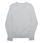 TOMMY HILFIGER Mens Jumper Grey Tight Knit Silk S