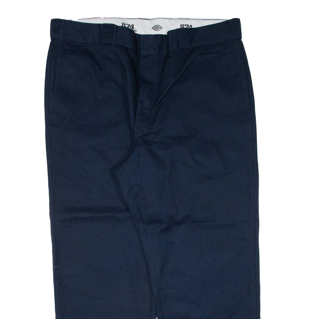 DICKIES 874 Workwear Mens Trousers Blue Regular Straight W40 L28