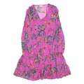 MONSOON Womens Pink Floral Day Viscose Long Sleeve Mini Dress Size S
