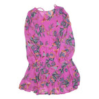 MONSOON Womens Pink Floral Day Viscose Long Sleeve Mini Dress Size S