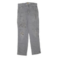 CARHARTT Mens Grey Regular Fit Straight Denim Jeans W32 L32 Workwear Utility