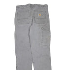 CARHARTT Mens Grey Regular Fit Straight Denim Jeans W32 L32 Workwear Utility