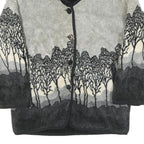 Womens Black Grey Button Jacket XL Polyester Blend Plain Fitted Stylish Winter