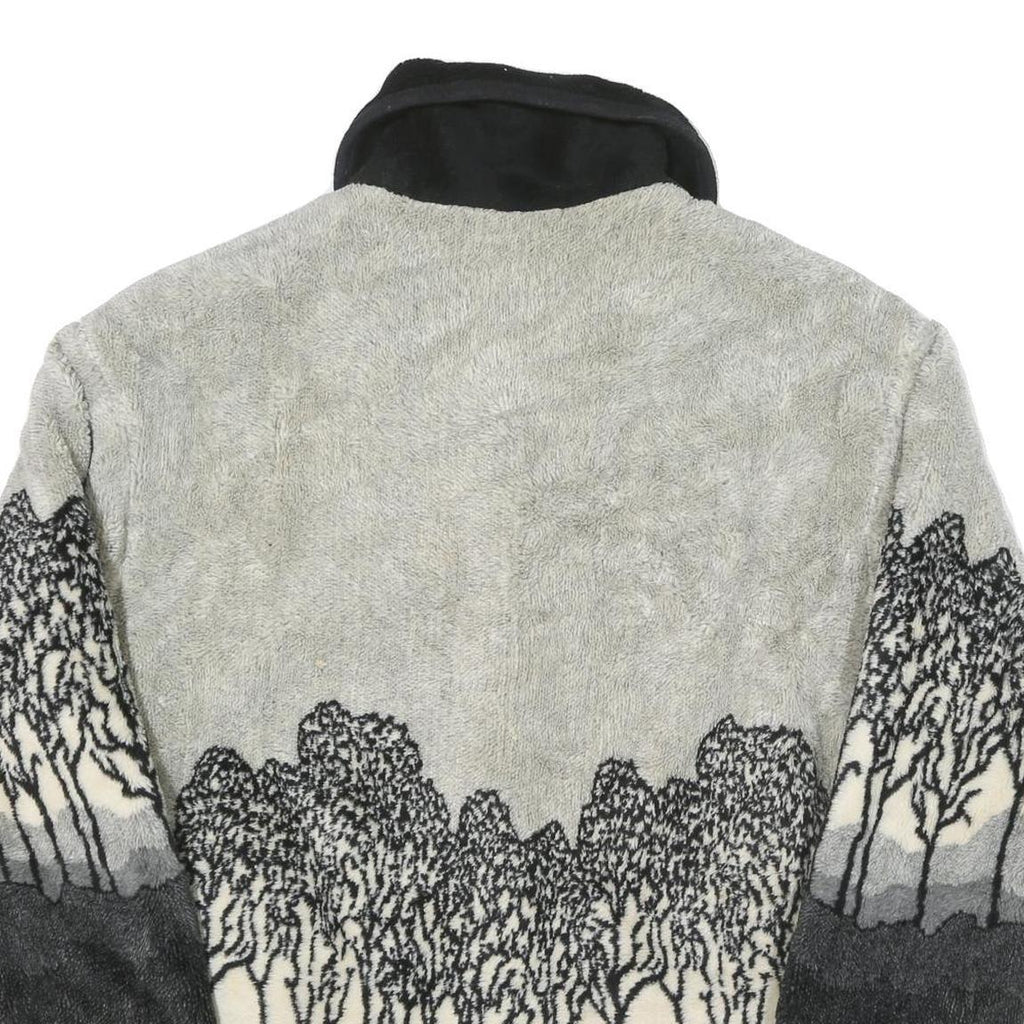 Womens Black Grey Button Jacket XL Polyester Blend Plain Fitted Stylish Winter