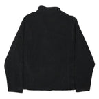LANDSEND Womens Black Plain Polyester Blend Pullover Jumper L Zip Neck