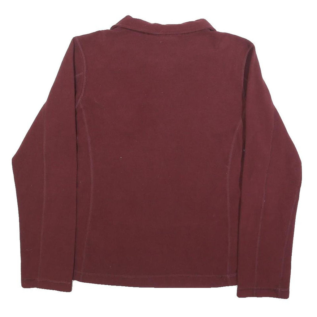 PATAGONIA Womens Maroon Jumper Plain 1/4 Zip Pullover M Polyester Outdoor