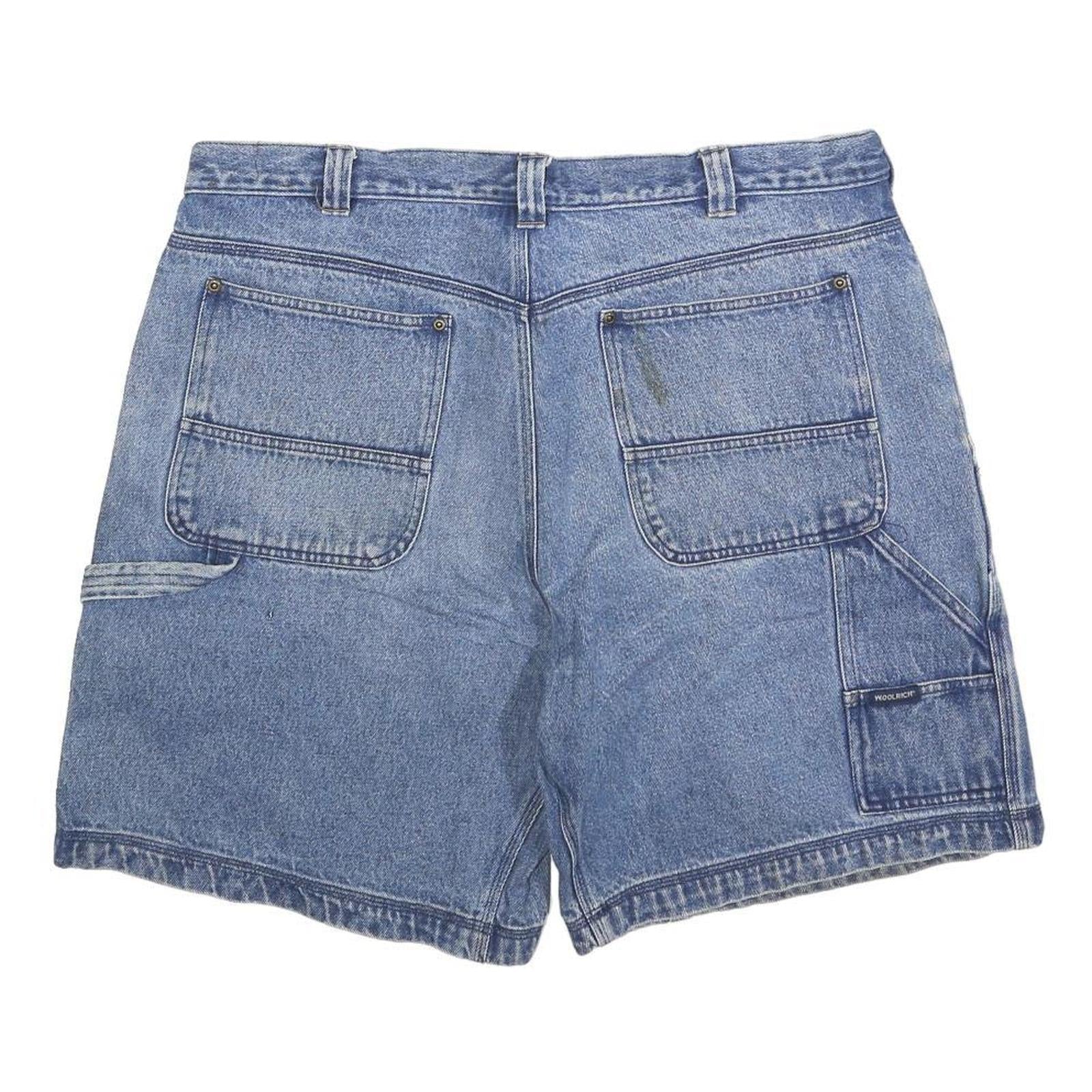 WOOLRICH Womens Denim Blue Casual Shorts XL W38 Cotton Blend Relaxed Fit