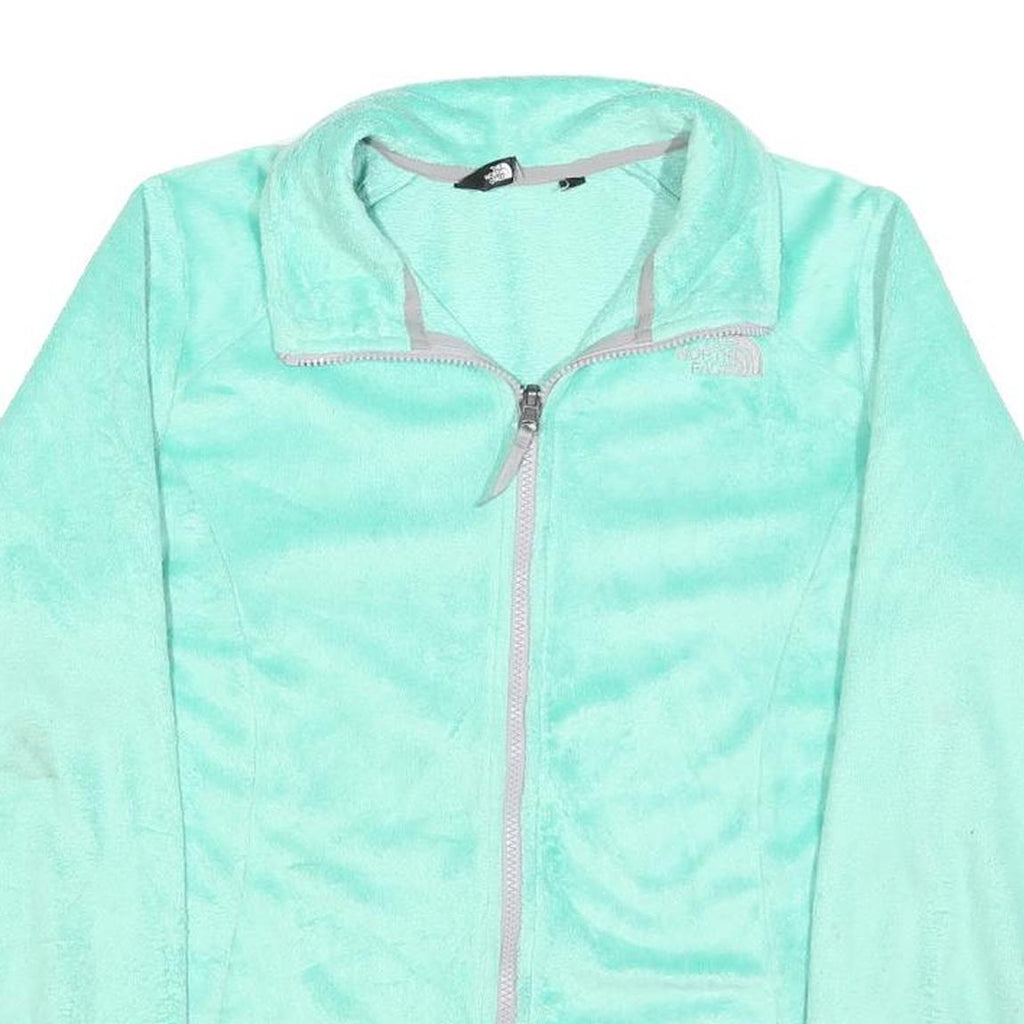 THE NORTH FACE Womens Mint Green Jacket M Polyester Zip Soft Warm Casual