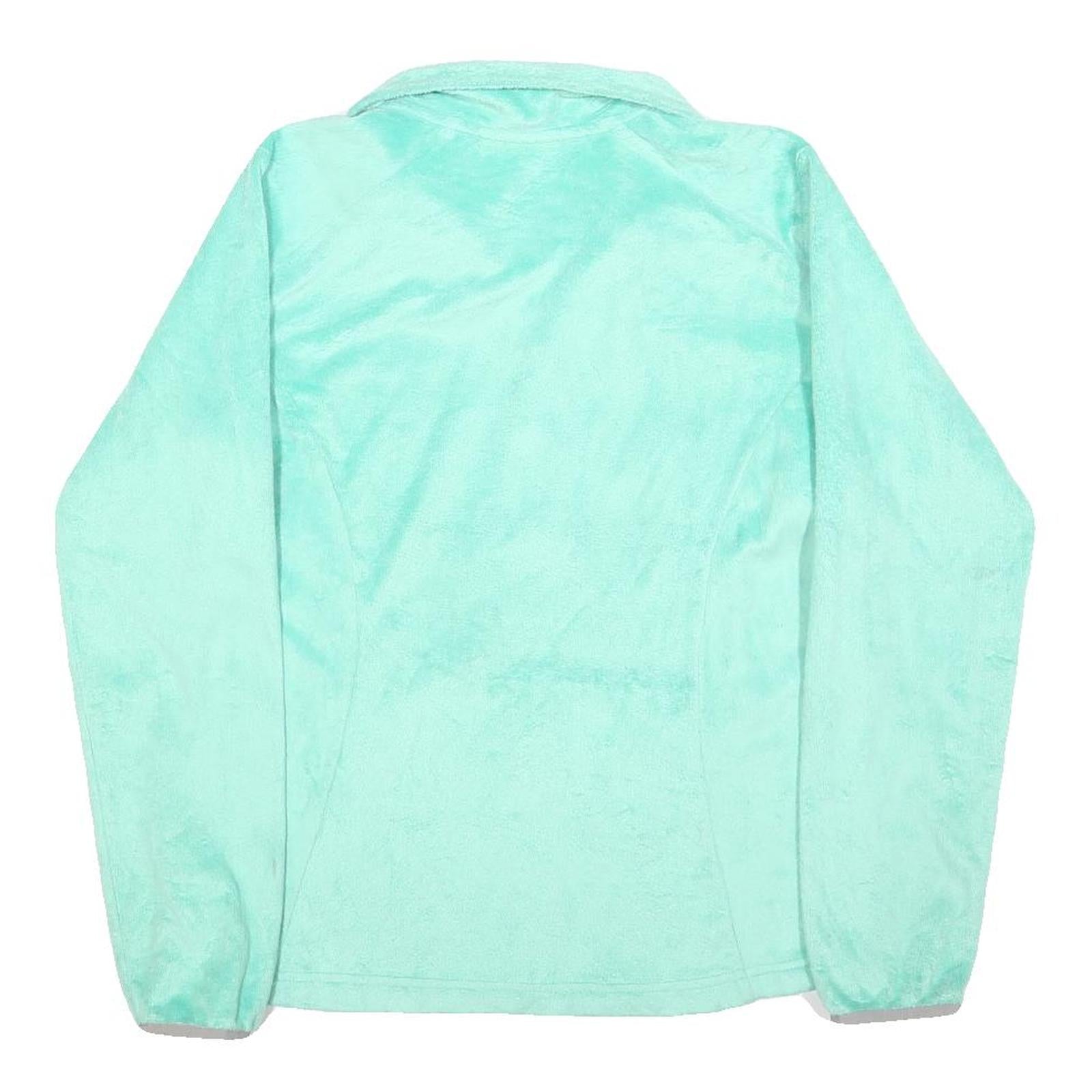 THE NORTH FACE Womens Mint Green Jacket M Polyester Zip Soft Warm Casual