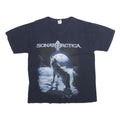 SONAR VANITY Mens Blue Sonata Arctica Graphic T-Shirt M V-Neck Cotton