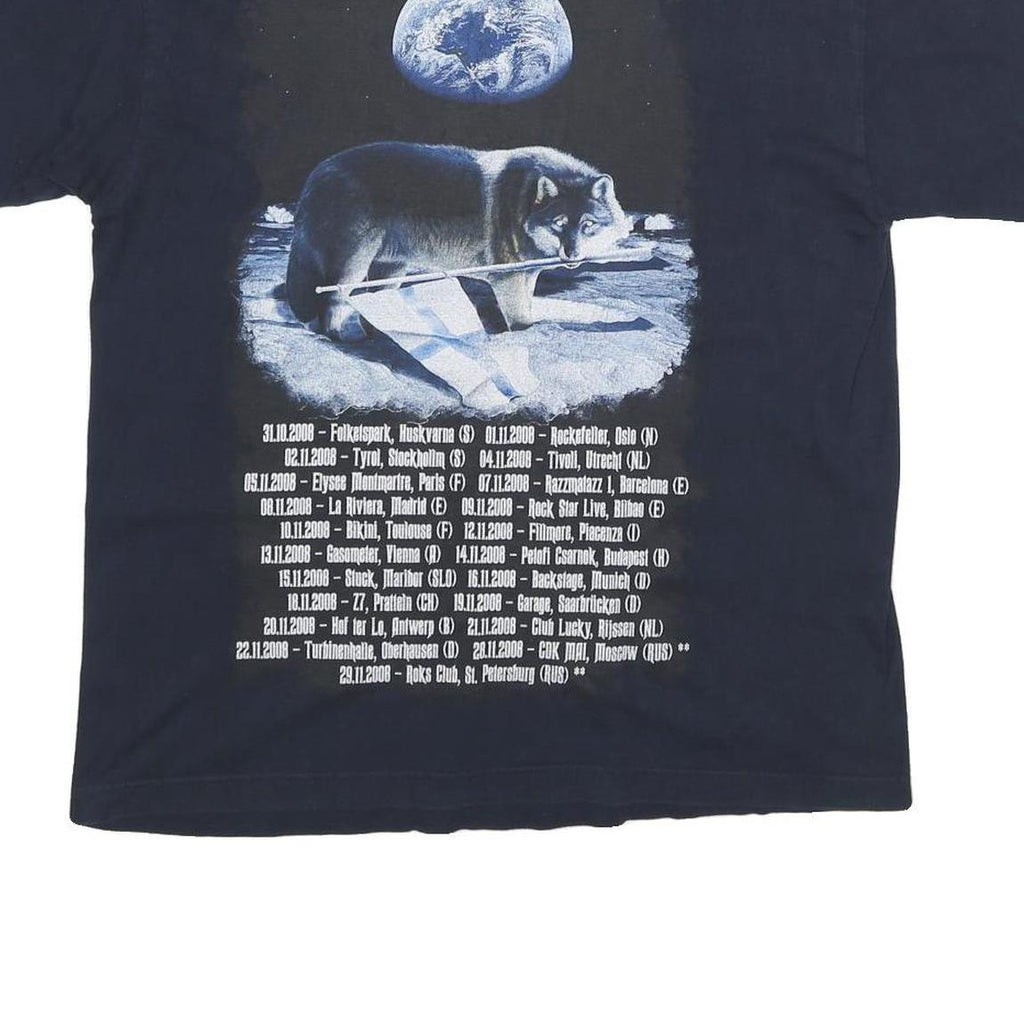 SONAR VANITY Mens Blue Sonata Arctica Graphic T-Shirt M V-Neck Cotton