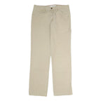 TOMMY HILFIGER Mens Cotton Beige Regular Straight Trousers W30 L29 Casual