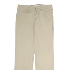 TOMMY HILFIGER Mens Cotton Beige Regular Straight Trousers W30 L29 Casual