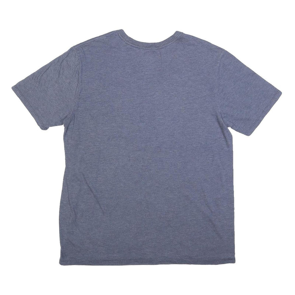 NIKE Mens Blue Yellow Graphic T-Shirt L Short Sleeve Crew Neck Cotton Blend