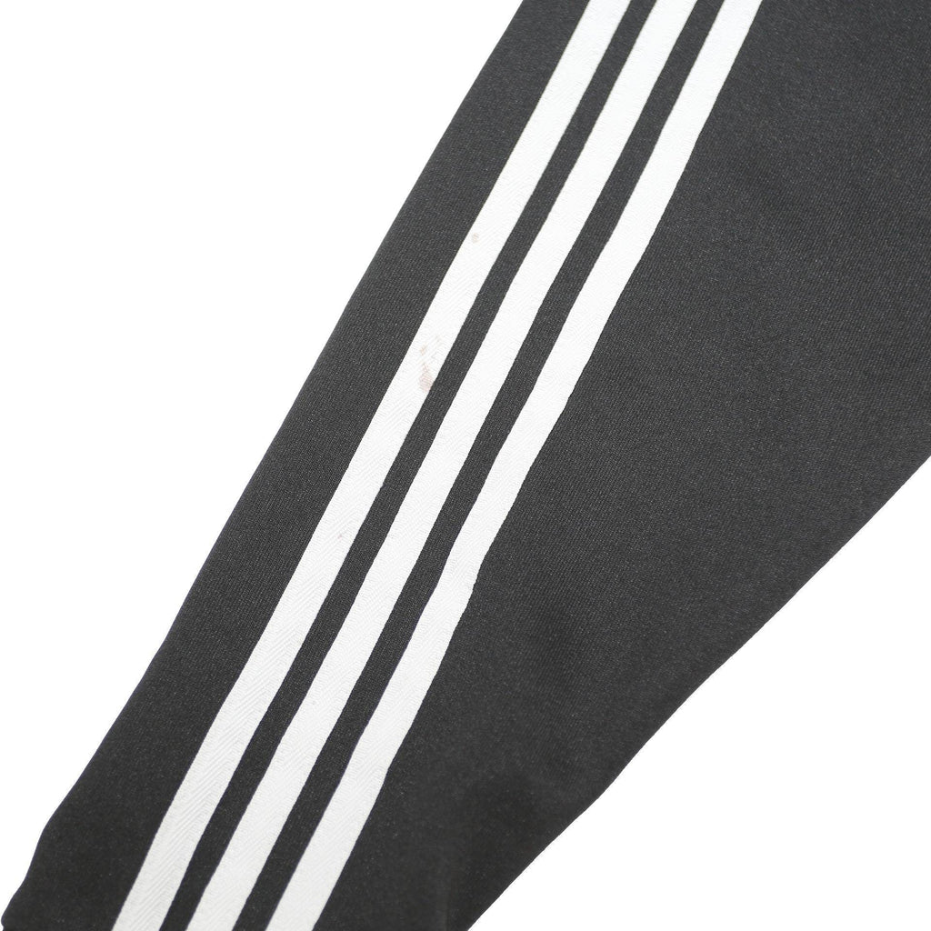 ADIDAS Mens Black White Track Jacket L Polyester Zip Plain Sportswear