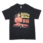 GILDAN Mens Black Ferris Bueller 86 Graphic T-Shirt L Short Sleeve Crew Neck