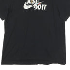 NIKE Mens Black Just Do It Graphic T-Shirt L Short Sleeve Crew Neck Sports