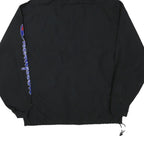 CHAMPION Mens Black Hooded Jacket M Polyester Blend Zip Logo Print Casual