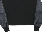 CHAMPION Womens Black & Charcoal Sweatshirt Crew Neck XS Embroidered Logo