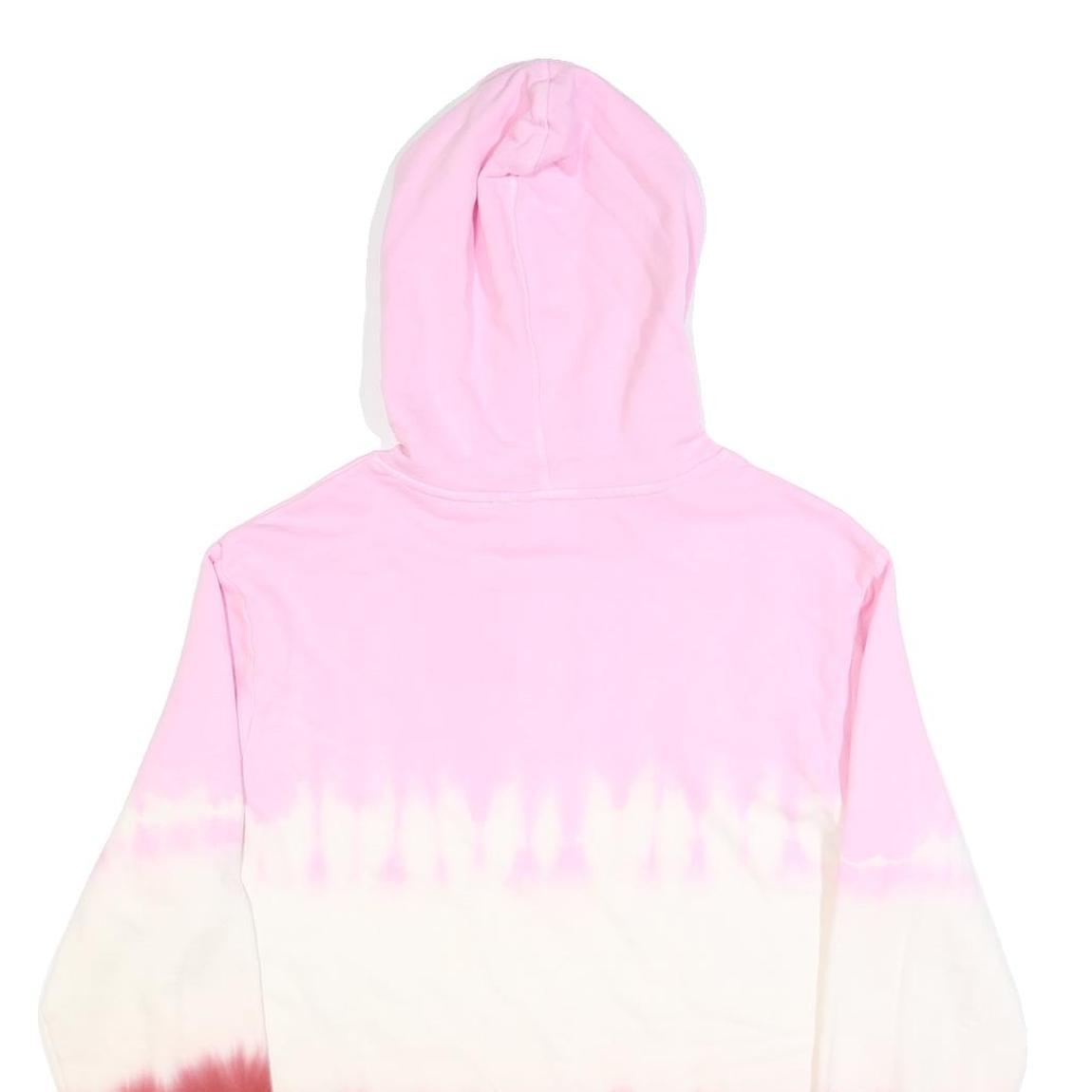 FILA Mens Pink & Burgundy Tie Dye Pullover Hoodie M Cotton Blend Casual