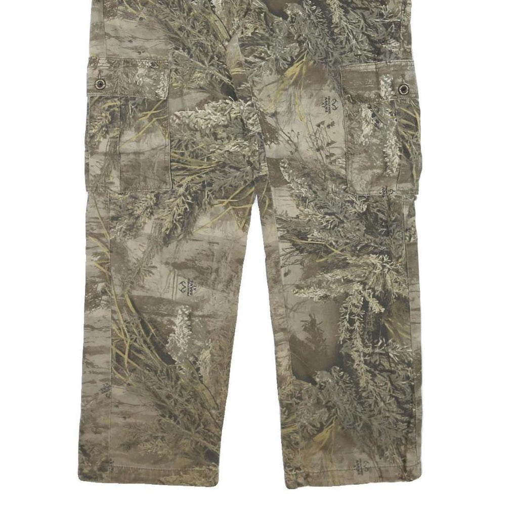 REALTREE Mens Cotton Blend Camouflage Regular Cargo Trousers W33 L29 Outdoor