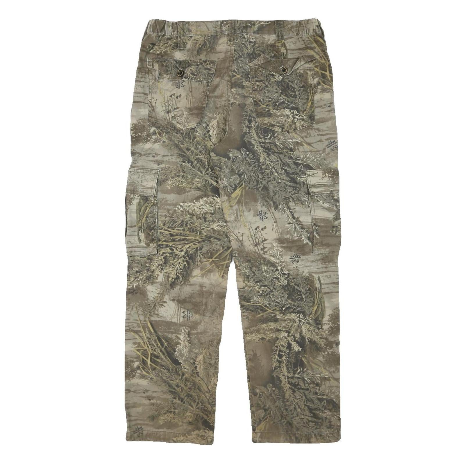 REALTREE Mens Cotton Blend Camouflage Regular Cargo Trousers W33 L29 Outdoor