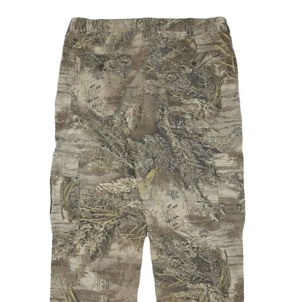 REALTREE Mens Cotton Blend Camouflage Regular Cargo Trousers W33 L29 Outdoor