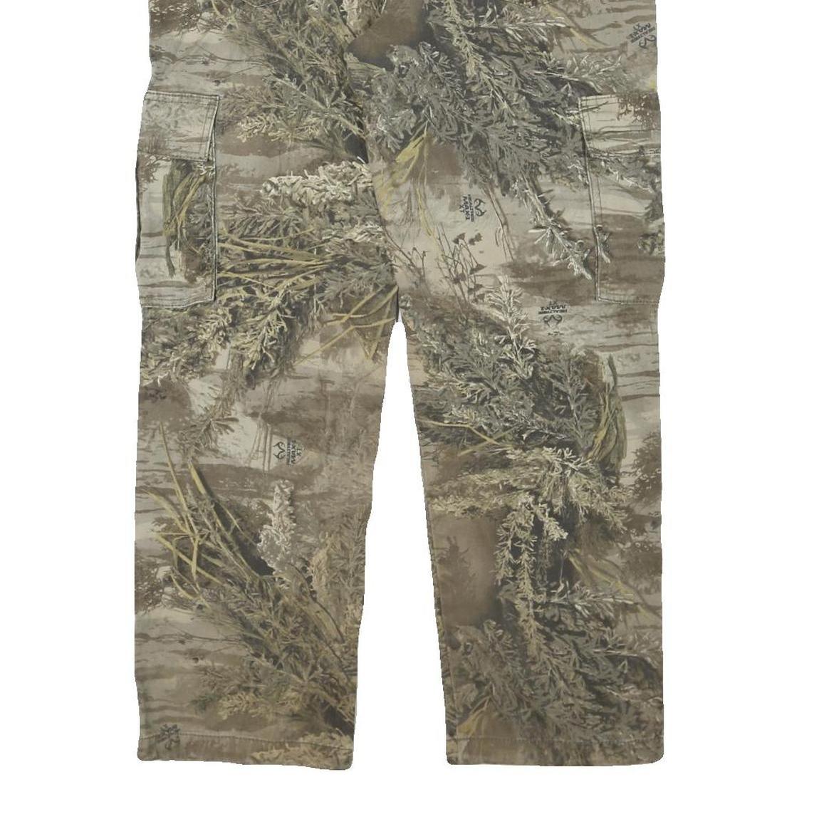 REALTREE Mens Cotton Blend Camouflage Regular Cargo Trousers W33 L29 Outdoor