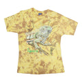 RANA TROPIC Mens Yellow & Brown Iguana Graphic Short Sleeve Crew Neck S Cotton