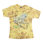 RANA TROPIC Mens Yellow & Brown Iguana Graphic Short Sleeve Crew Neck S Cotton