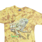 RANA TROPIC Mens Yellow & Brown Iguana Graphic Short Sleeve Crew Neck S Cotton