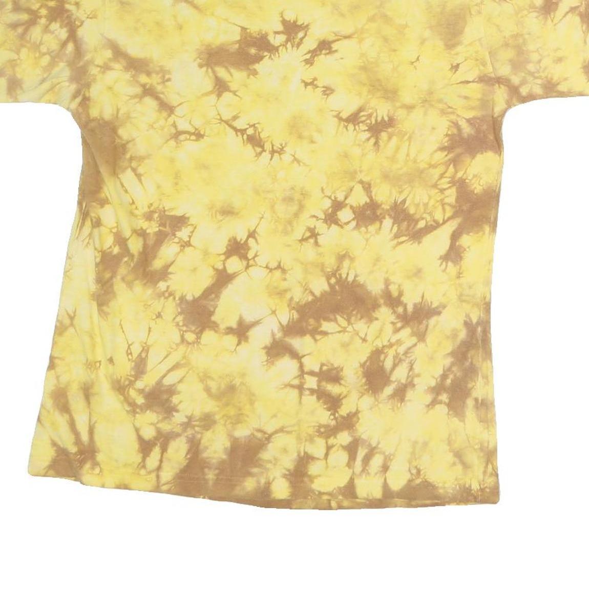 RANA TROPIC Mens Yellow & Brown Iguana Graphic Short Sleeve Crew Neck S Cotton