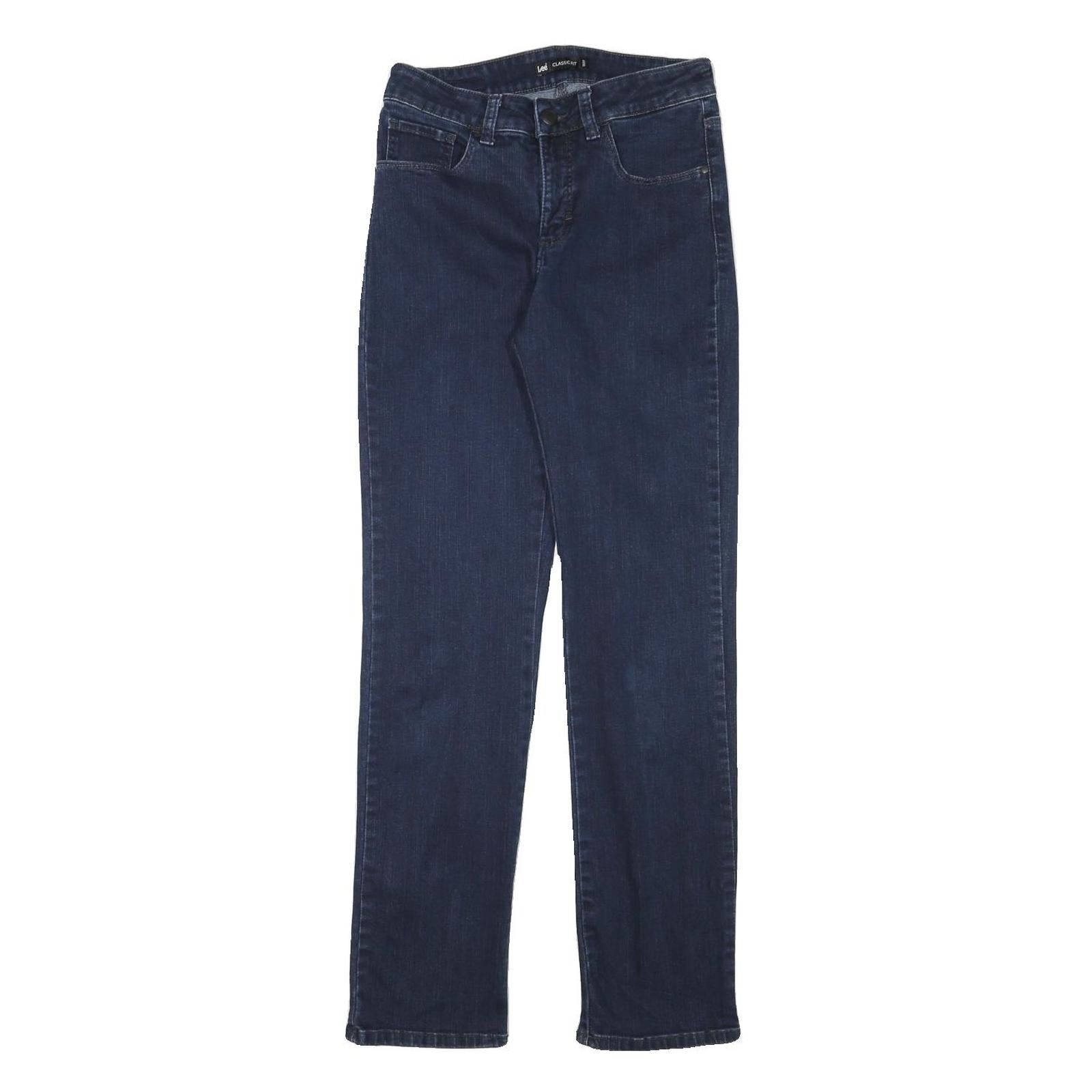 LEE Womens Jeans Blue Regular Straight Denim Medium W27 L30 Classic Cotton Blend