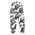 Womens Camo Print Cotton Blend Relaxed Cargo Trousers W22 L26 Elastic Cuffs