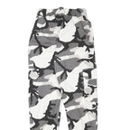 Womens Camo Print Cotton Blend Relaxed Cargo Trousers W22 L26 Elastic Cuffs