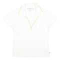 TOMMY HILFIGER Womens White Polo Shirt L Cotton Blend Short Sleeve Casual