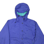 THE NORTH FACE Womens Blue Nylon Outdoor Jacket M Zip Hooded Plain Lightweight