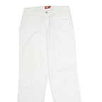 DICKIES Workwear Carpenter Womens Twill Trousers White Regular Straight W30 L32