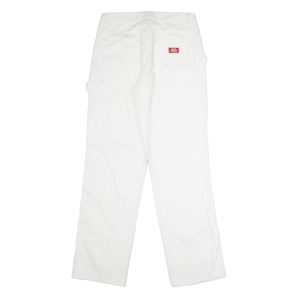 DICKIES Workwear Carpenter Womens Twill Trousers White Regular Straight W30 L32