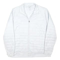 ADIDAS Womens White XL Polyester Blend Quilted Zip Jacket Sportswear Lightweight