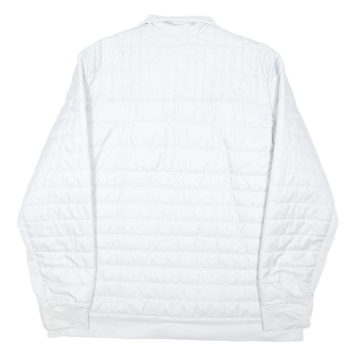 ADIDAS Womens White XL Polyester Blend Quilted Zip Jacket Sportswear Lightweight